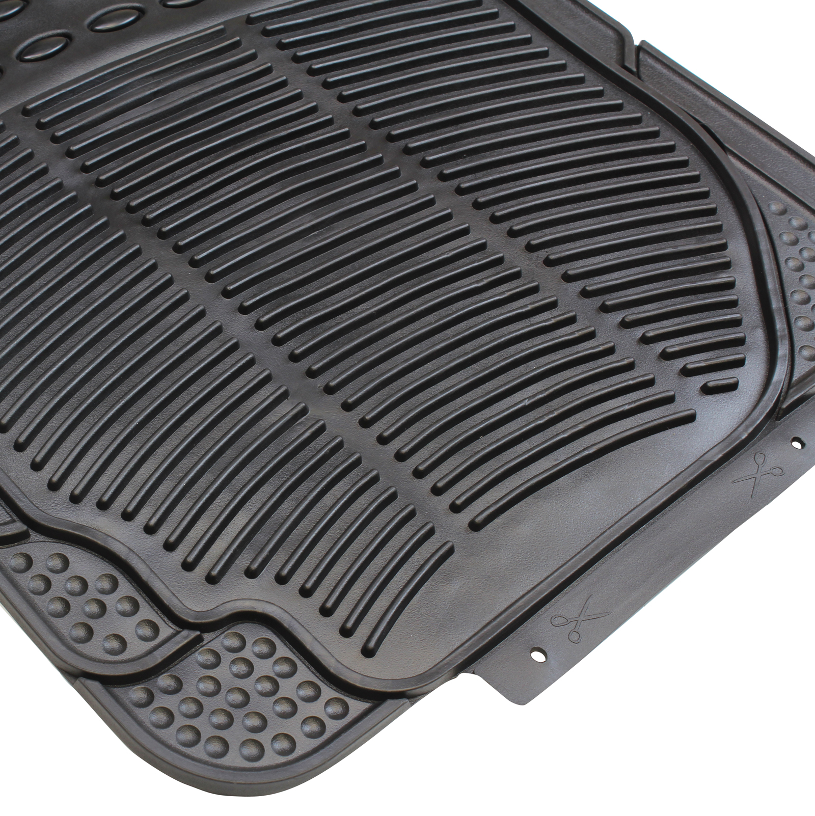 4x4/ESTATE CAR HEAVY DUTY BLACK RUBBER FLOOR MAT SET MATS FIT TO FRONT
